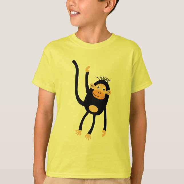 T-shirt Retour À L'École Petit Singe (Devant)