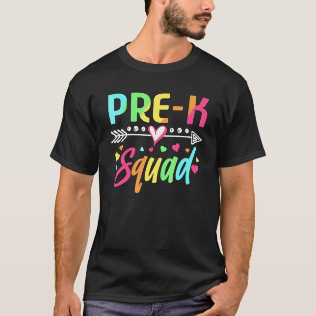 T-shirt Retour à l'école Pré K Équipe Enseignant Équipe Pr (Devant)