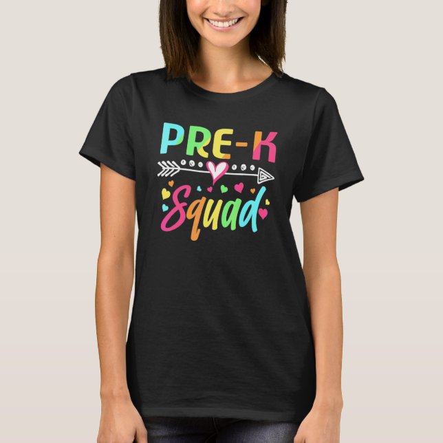 T-shirt Retour à l'école Pré K Équipe Enseignant Équipe Pr (Devant)