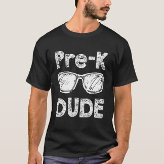 T-shirt Retour à l'école Pré K Mec Premier Jour d'école En