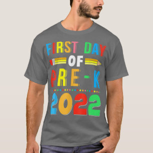 T-shirt Retour À L'École Premier Jour De Pré-K 2022 Enseig
