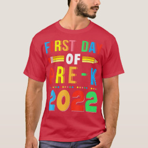 T-shirt Retour À L'École Premier Jour De PréK 2022 Enseign