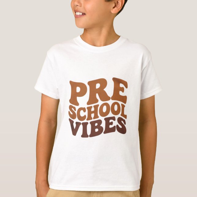T-shirt Retour à l'école Premier jour du Super préscolaire (Devant)