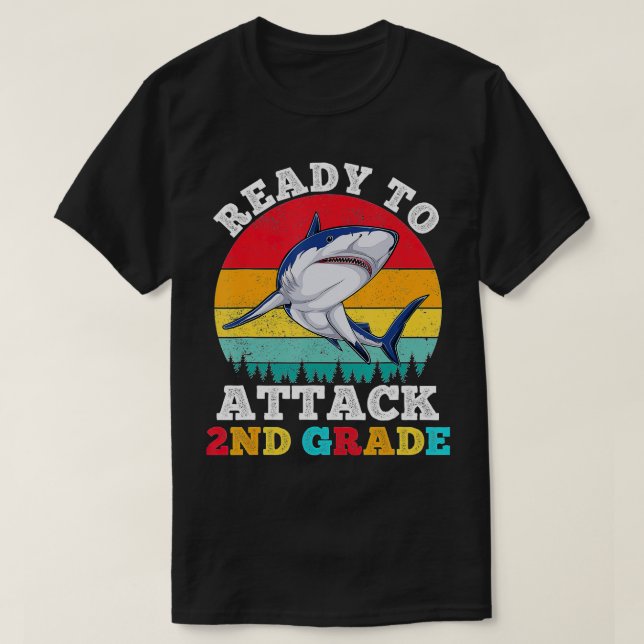 T-shirt Retour À L'École Prêt À Attaquer Les Enfants Du Pr (Design devant)