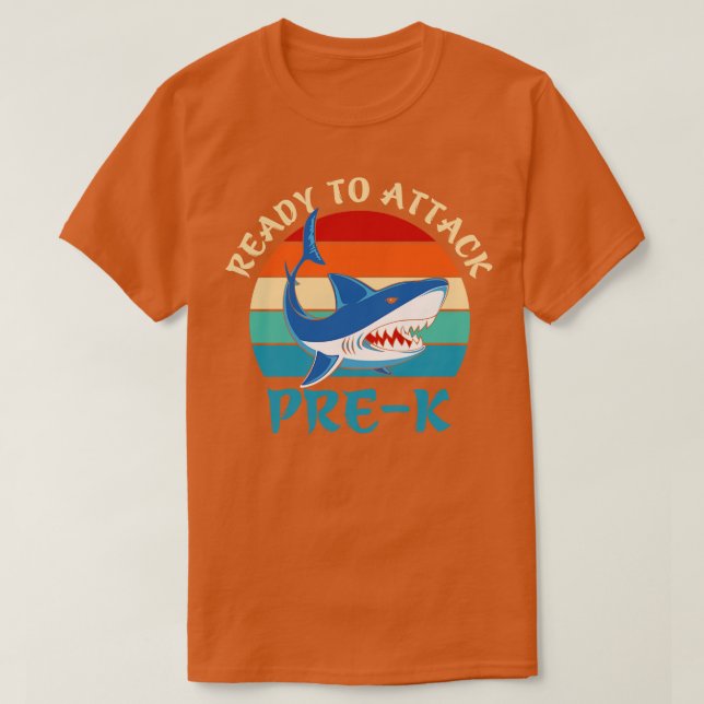 T-shirt Retour à l'école prêt à attaquer pré-k (Design devant)