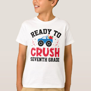 T-shirt Retour À L'École Prêt À Écraser La Septième Année