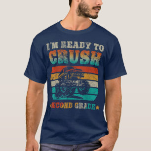 T-shirt Retour À L'École Prêt À Écraser Le Monstre De Deux