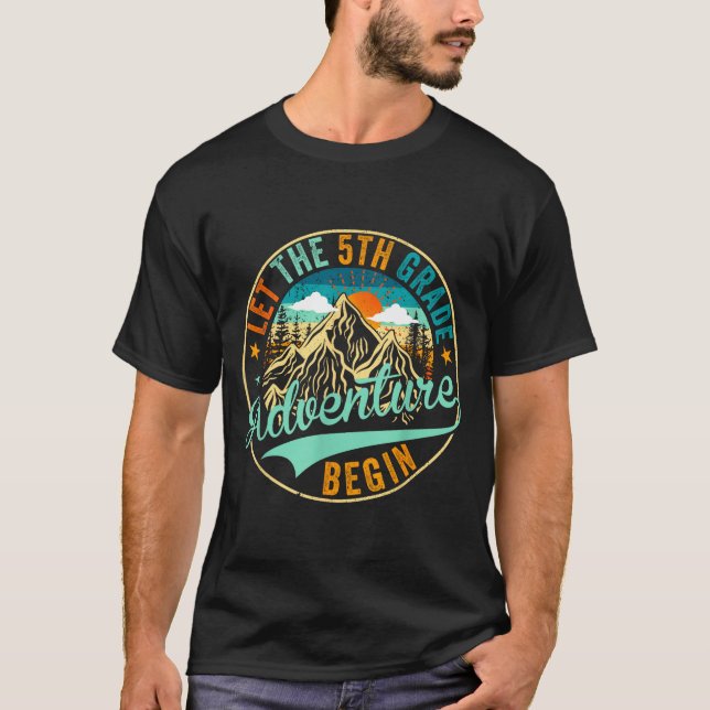 T-shirt Retour à l'école, que l'aventure de 5e année comme (Devant)