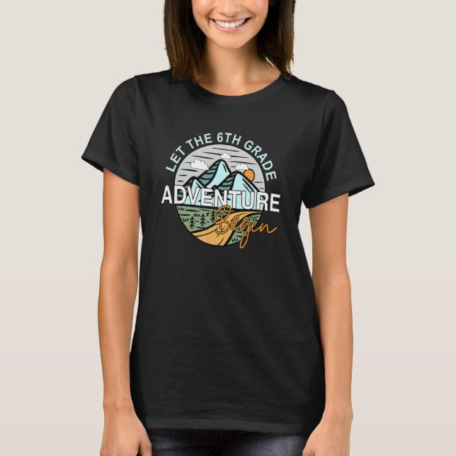 T-shirt Retour à l'école  Que l'aventure de 6e commence (Devant)