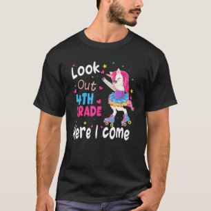 T-shirt Retour À L'École Regardez La 4e Année Ici Je Viens