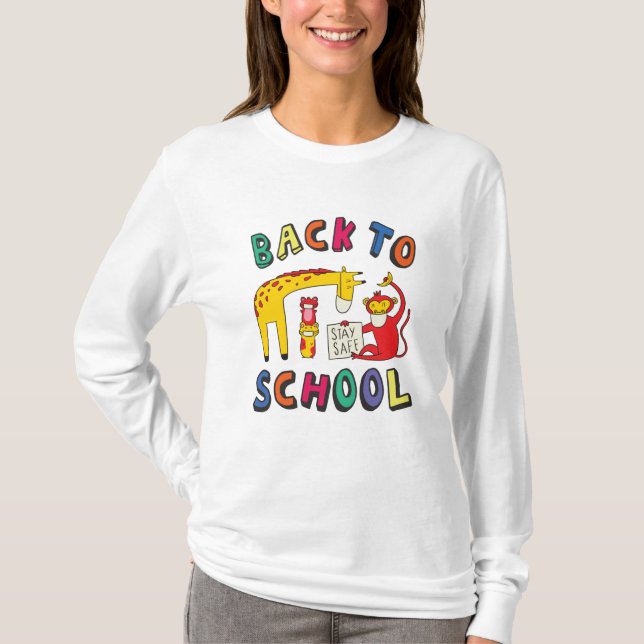 T-shirt Retour à l'école - Restez en sécurité (Devant)