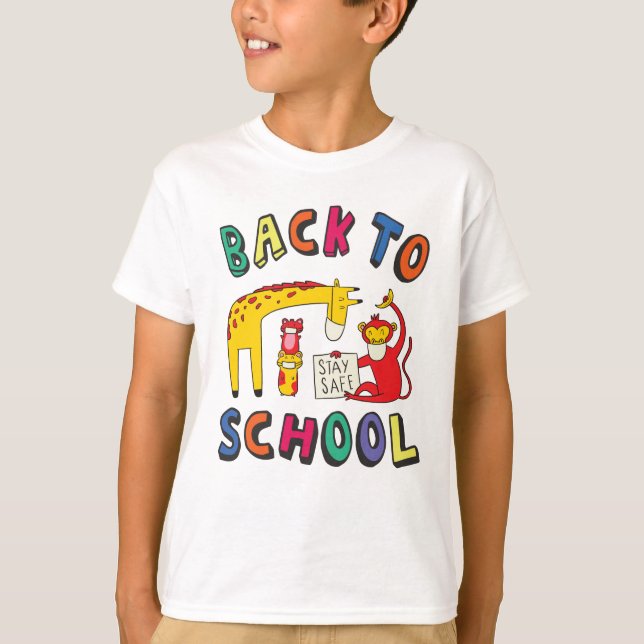 T-shirt Retour à l'école - Restez en sécurité (Devant)