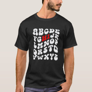 T-shirt Retour à l'école Salut Alphabet Pré-maternelle Ens