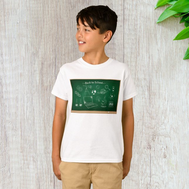 T-shirt Retour à l'école Science Chalkboard Éducation (Créateur téléchargé)