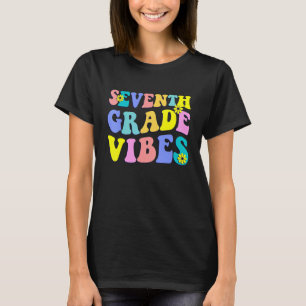 T-shirt Retour à l'école Septième année Vibes Élève Enseig