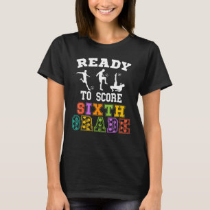 T-shirt Retour à l'école Soccer prêt pour la sixième année