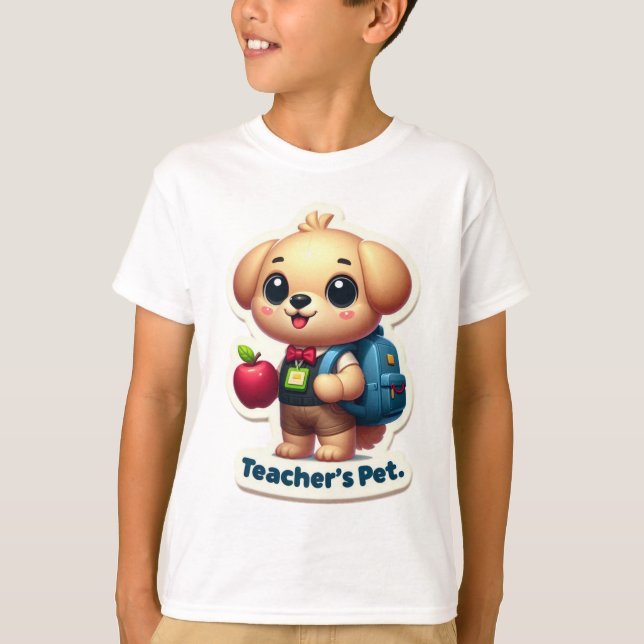 T-shirt Retour à l'école "Teachers Pet" Pun (Devant)