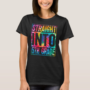 T-shirt Retour À L'École Tie Dye Directement En 5e Année
