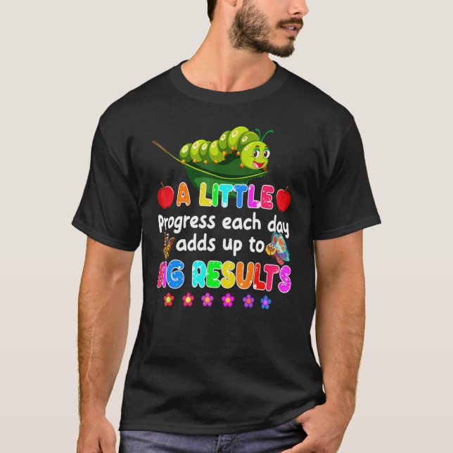 T-shirt Retour à l'école Un peu de progrès chaque jour Hun (Devant)