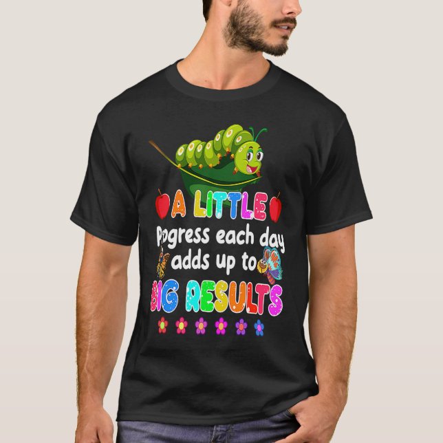 T-shirt Retour à l'école Un peu de progrès chaque jour Hun (Devant)