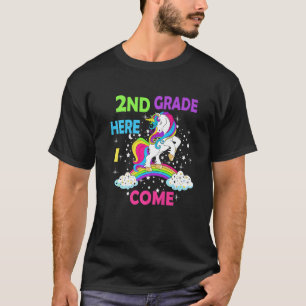 T-shirt Retour À L'École Unicorne Bonjour Enfant Premier J