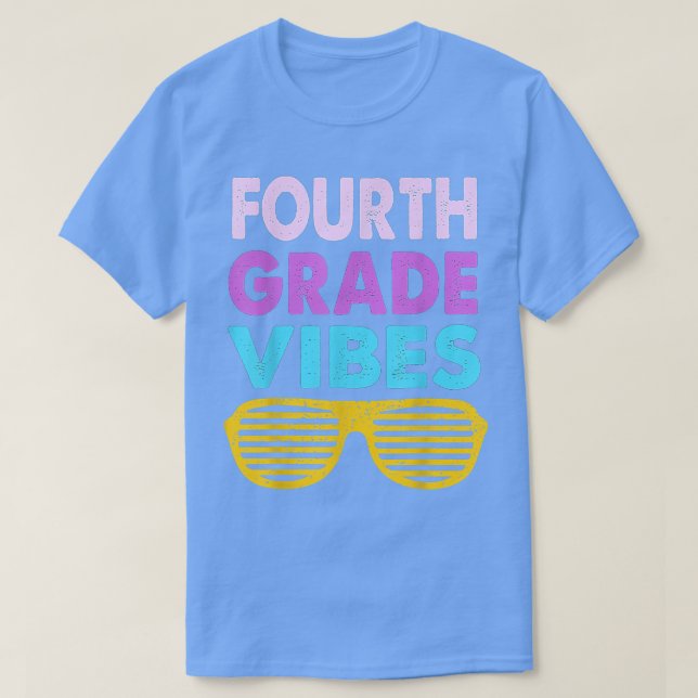 T-shirt Retour À L'École Vibes De 4E Année Premier Jour De (Design devant)