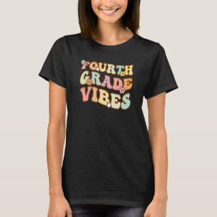 T-shirt Retour À L'École Vibes De Quatrième Année Étudiant