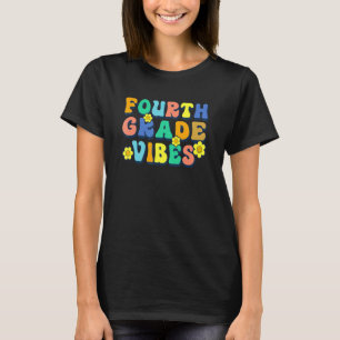 T-shirt Retour À L'École Vibes De Quatrième Année Étudiant