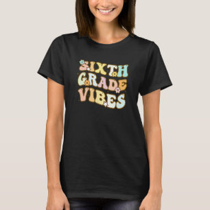 T-shirt Retour À L'École Vibes De Sixième Année Étudiant E