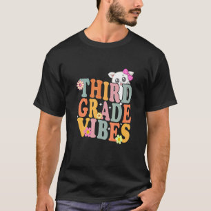 T-shirt Retour À L'École Vibes De Troisième Année Étudiant
