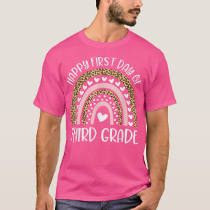 T-shirt Retour à l'écoleArc-en-ciel Joyeux Premier Jour de