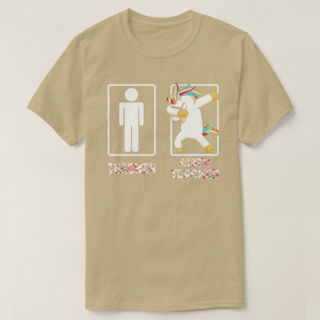 T-shirt Retour à l'enseignant de mathématiques de l'école (Design devant)