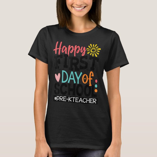 T-shirt Retour À L'Équipe D'École Pre K Squad Pour Enseign (Devant)