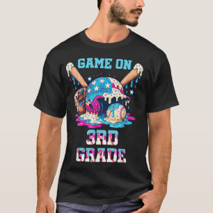 T-shirt Retour au jeu de l'école en troisième année de bas