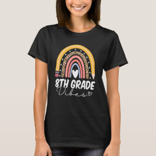 T-shirt Retour au lycée arc-en-ciel 8ème huitième année am