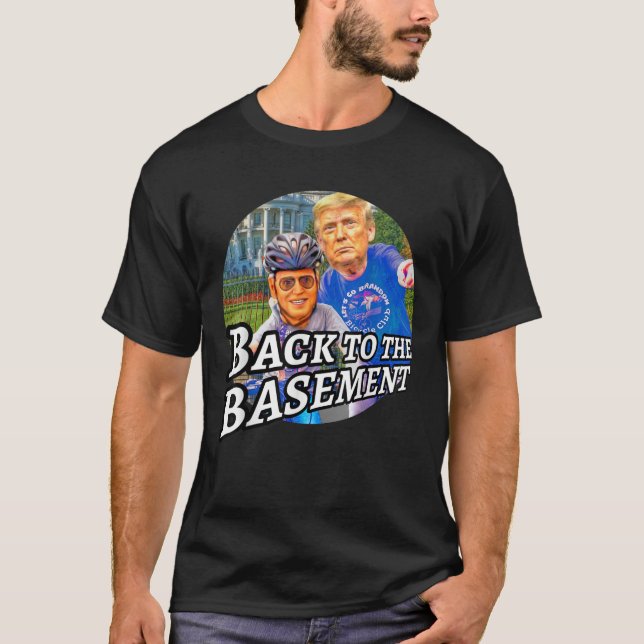 T-shirt Retour au sous-sol Biden Trump Bicycle Patriot R (Devant)