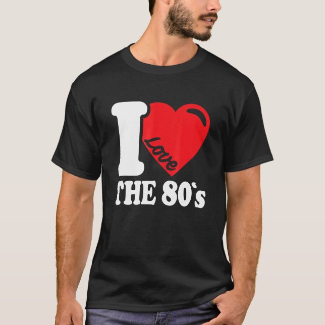 T-shirt Retour Aux Années 80 J'Aime Le Costume Des Années  (Devant)
