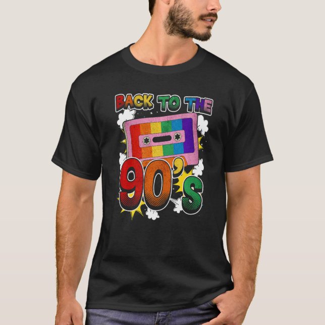 T-shirt Retour Aux Années 90 Disco Radio Et Techno Era Vin (Devant)