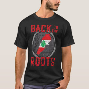 T-shirt Retour aux racines Beirut Lobnan Drapeau libanais