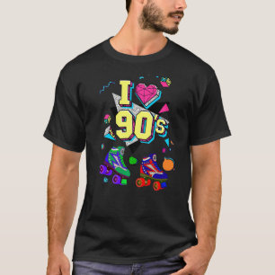 T-shirt Retour aux Rolling Chaussures I Love 90's Illustra