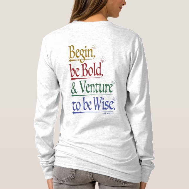 T-shirt Retour - Citation Magique Horace Longues Manches (Dos)