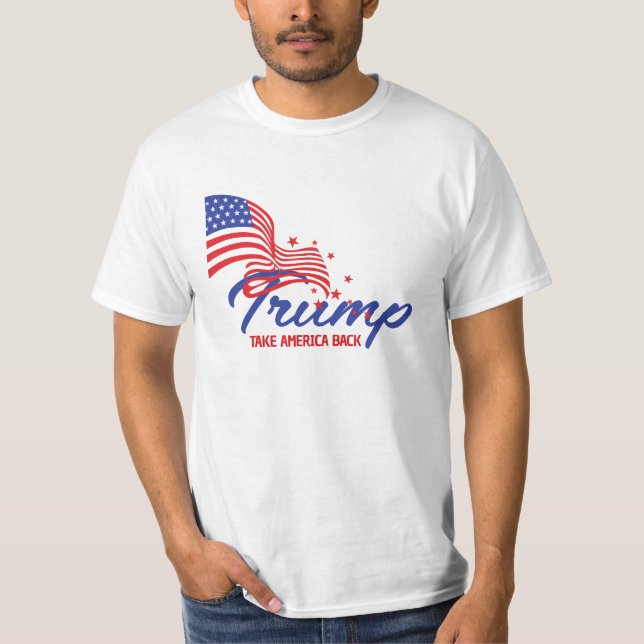 T-shirt RETOUR DE L'AMÉRIQUE Texte de Trump (Devant)