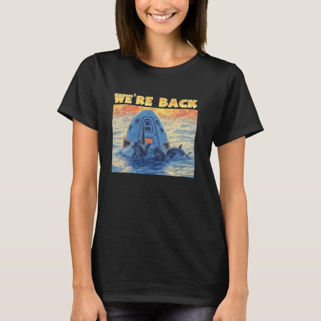 T-shirt Retour des astronautes de la station spatiale avec (Devant)