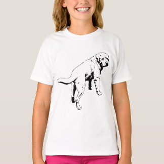 T-shirt Retour en arrière, attitude du Labrador