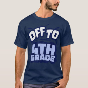 T-shirt Retour en quatrième année à l'école Idée cadeau T