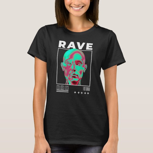 T-shirt Retour Impression Rave High Tech Minimal Techno Ha (Devant)