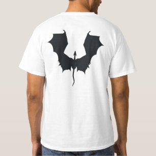 T-shirt Retour Imprimer Dragon Wings Imaginaire