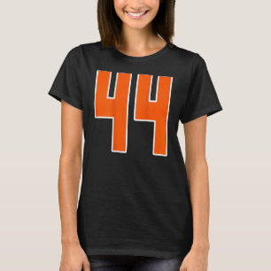 T-shirt Retour Imprimer Orange Sports Bloc Numéro 44 Pour