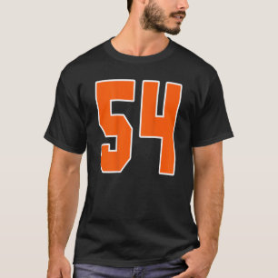 T-shirt Retour Imprimer Orange Sports Bloc Numéro 54 Pour