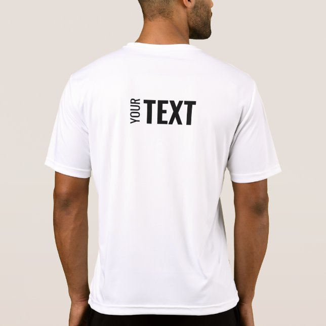 T-shirt Retour Imprimer Vêtements actifs Sport Votre texte (Dos)
